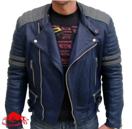 Taurus88 Blue Jacket With Grey contrast