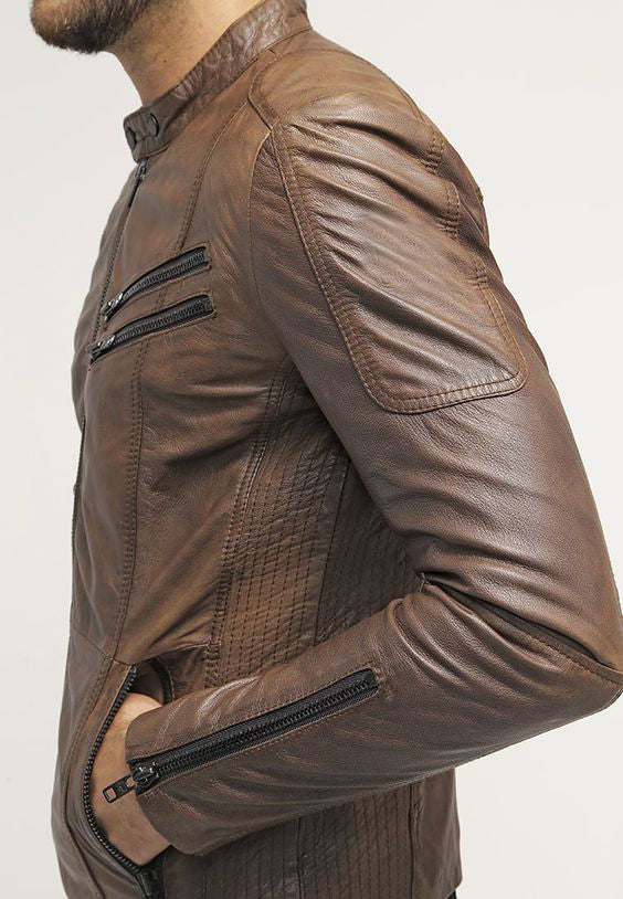 Taurus88 Brown Sheep Leather Jacket