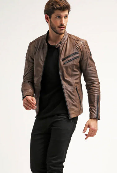 Taurus88 Brown Sheep Leather Jacket