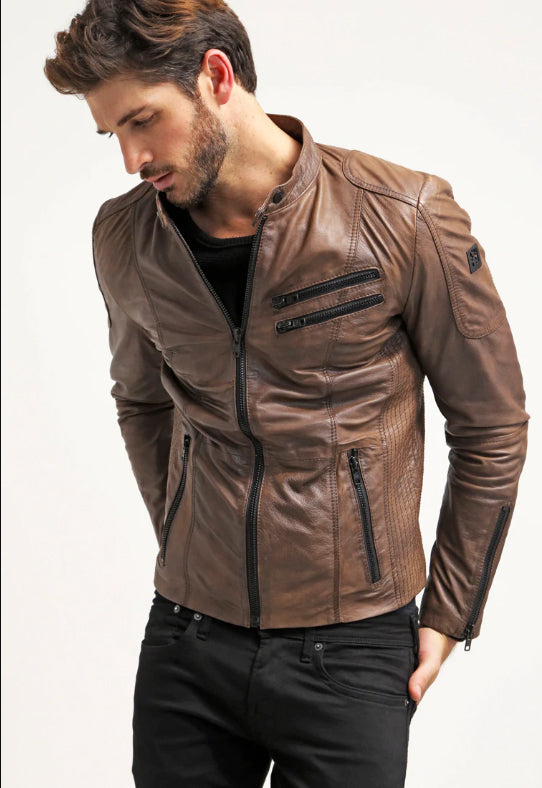 Taurus88 Brown Sheep Leather Jacket